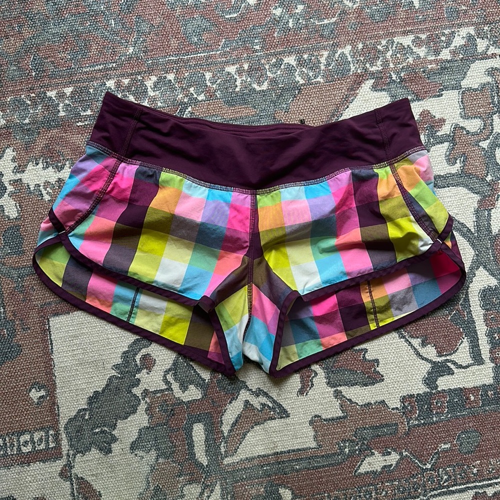 Lululemon Speed Shorts Plaid